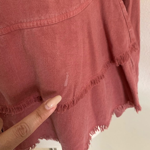 Anthropologie Cloth & Stone Tiered Button Down Top - Picture 7 of 8